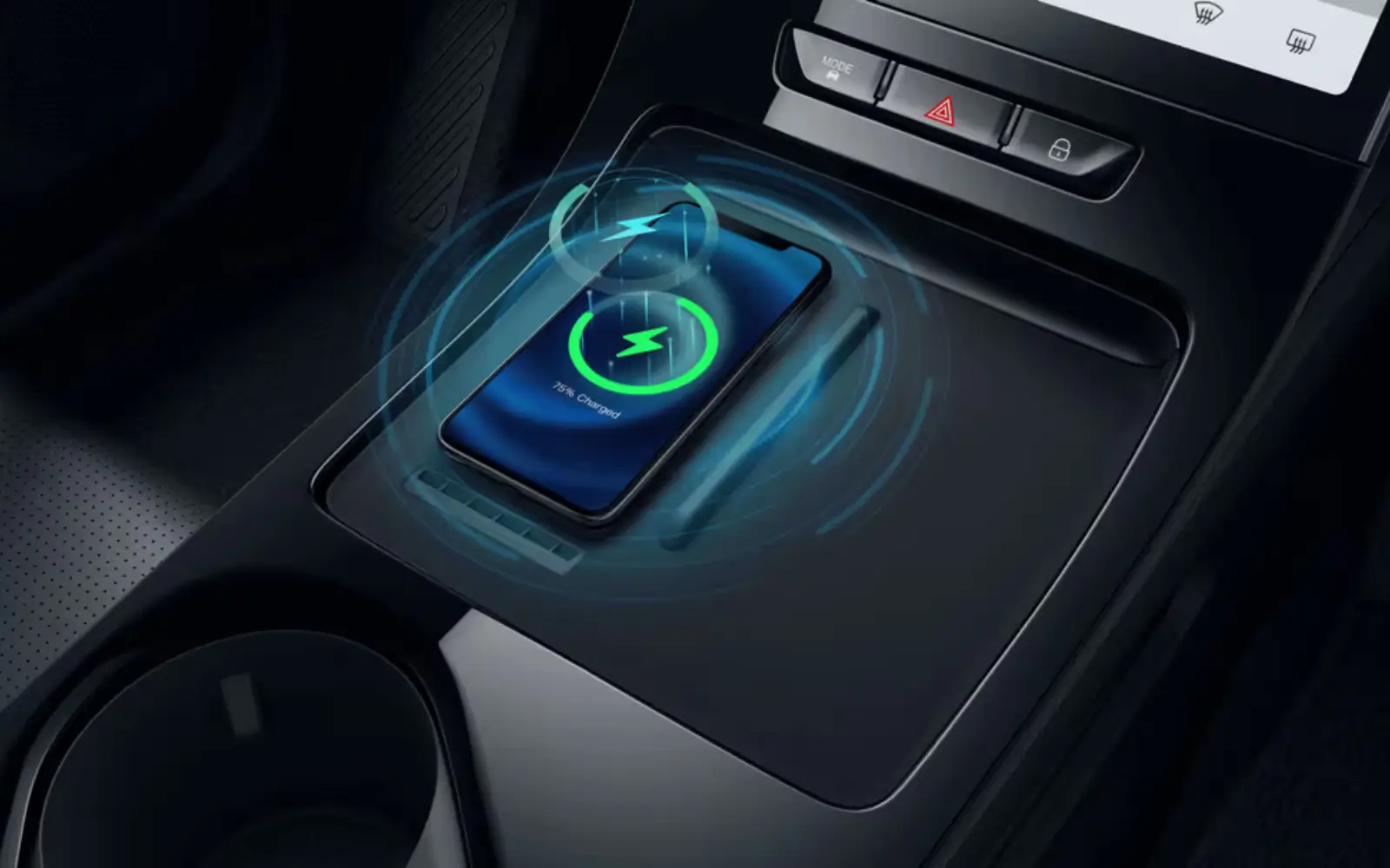 Pengisian smartphone tanpa kabel hingga 50W.